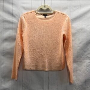 Express NWT Peach All Over Sequins Long Sleeve Top Size Small